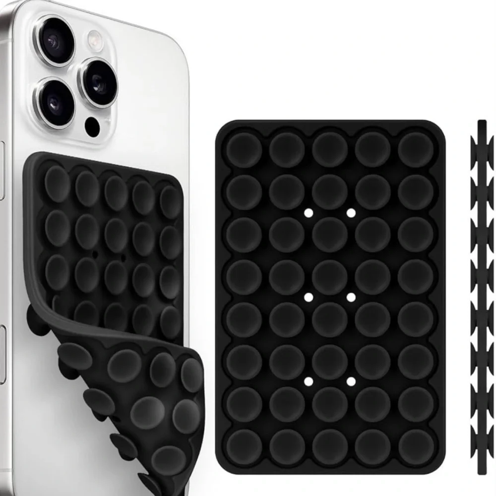 💞 New Black Double Sided Suction Phone Grip Mount for Smartphones